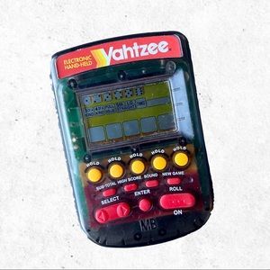 Milton Bradley Yahtzee Electronic Hand Held Game, Vintage 1995, Working tested